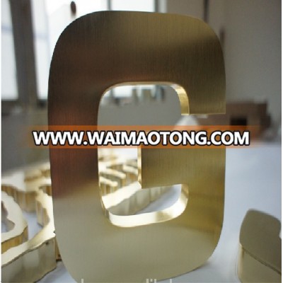 High Quality Gold Plating Letters Stainless Steel/Metal/Aluminium Channel Letters