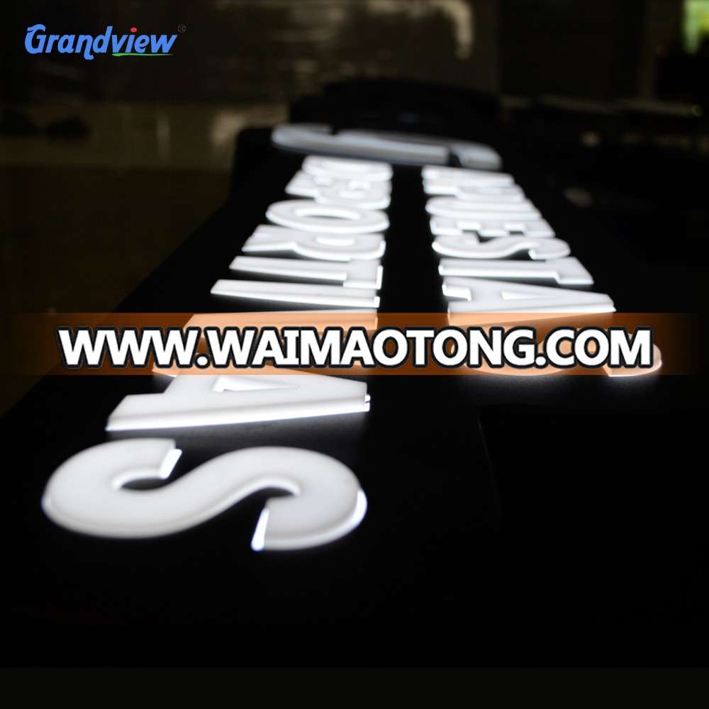 Grandview illuminated 3d epoxy resin led logo frontlit channel letter signs